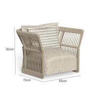 ราคา โซฟาสนาม BUNISE รุ่น RAVELLO ขนาด 65×72×82 ซม. สีแอปริคอท (888211800055)