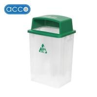 ราคา ถังขยะเหลี่ยม ฝาช่องทิ้ง ACCO 60 ลิตร สีเขียว/ใส (1304016)
