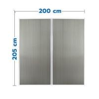 ราคา ชุดม่านจีบประตูอะลูมิเนียม พร้อมราง WINDOW ASIA 200x205 ซม. สีขาว (1328515)