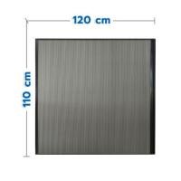 ราคา ชุดม่านจีบหน้าต่างอะลูมิเนียม พร้อมราง WINDOW ASIA 120x110 ซม. สีดำ (1328524)