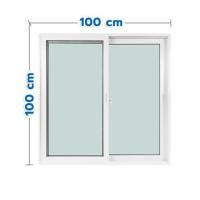 ราคา หน้าต่างบานเลื่อน อะลูมิเนียม S-S WINDOW ASIA ECO 100x100 ซม. สีขาว (1328632)