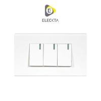 ราคา ชุดสวิตช์ทางเดียว 3 ช่อง ELECKTA 111 BASIC สีขาว (1302302)