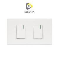 ราคา ชุดสวิตช์ทางเดียว 2 ช่อง ELECKTA 111 BASIC สีขาว (1302304)