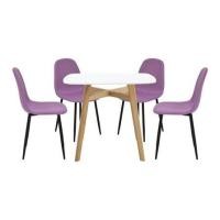 ราคา ชุดโต๊ะทานข้าว 4 ที่นั่ง SB FURNITURE JANORA&LALADA 59062995 สีขาว (1298807)
