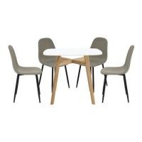 ราคา ชุดโต๊ะทานข้าว 4 ที่นั่ง SB FURNITURE JANORA&LALADA 59062992 สีขาว (1298808)