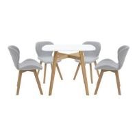 ราคา ชุดโต๊ะทานข้าว 4 ที่นั่ง SB FURNITURE JANORA-A80&YEARLING 59062988 สีขาว (1298851)