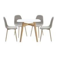 ราคา ชุดโต๊ะทานข้าว 4 ที่นั่ง SB FURNITURE JANORA-A80&LASTA 59062983 สีขาว (1298994)