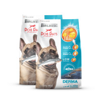ราคา อาหารเม็ดสำหรับสุนัข DOG DAYS สูตร DERMA เกรดโฮลิสติก รสปลา 11.2 กก. (ชุด 2 ถุง) (888198600057)