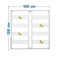 ราคา เหล็กดัดหน้าต่าง MHOLARN ลายผีเสื้อทอง 120x120 ซม. สีขาว (1328534)