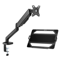 ราคา ชุดเซ็ตแขนจับจอคอม+แท่นวางโน็ตบุ๊ค LUNIO ERGO MONITOR ARM CYBOT สีดำ 1 + LUNIO ERGO CYPAD สีดำ (888170800137)
