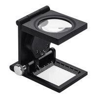 ราคา แว่นขยายจิ๋วแบบตั้งโต๊ะ 10X พับได้ พร้อมไฟ LED 1ชิ้น (2893)