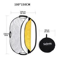 ราคา Selens Reflector 5in1 แบบมีด้ามจับ (1ชุดมี 5สี) Selens Reflector 5in1 ขนาด 100x150 cm (1615)