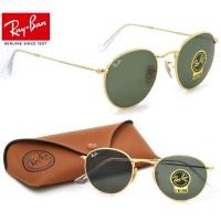 ราคา Ray-Ban RB3447 001 Round metal Gold frame G-15 lenses Ray-Ban RB3447 001 50mm (2336)