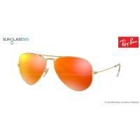 ราคา Ray Ban Aviator RB3025 112/69 Gold Orange mirror (2412)