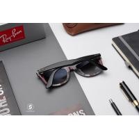 ราคา Ray-Ban RB2140F 1318 3A Wayfarer Black On Chevron Grey/Burgundy Ray-Ban RB2140F 1318 3A 54mm (6005)