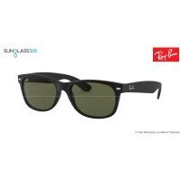 ราคา Ray Ban Wayfarer RB2132F 622 Rubber Black Frame Ray Ban RB 2132 622 Black Rubber G-15 Wayfarer 58 mm (36)