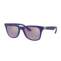 ราคา Ray-Ban RB4195MF F604H0 Matte Blue Mirror Polarized (3927)