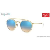 ราคา Ray-Ban RB3647N 001/4O Round Double Bridge Gradient Mirror Blue (1437)