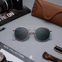 ราคา Ray-Ban RB3647N 906771 Round Double Bridge Blue Copper (1441)