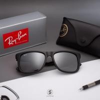 ราคา Ray-Ban RB4165F 622/6g Justin Black rubber Grey silver mirror (464)