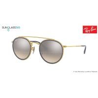 ราคา Ray-Ban RB3647N 001/9U Round Double Bridge Silver Mirror (1439)