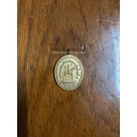 ราคา เหรียญที่ระลึกพระบรมรูปทรงม้า สร้างในพิธีรัชมังคลาภิเษก รัชกาลที่ 5 ปี 2451 เนื้อทองแดงห่วงเชื่อมเดิม กะไหล่ทองเลี่ยมเงินยกซุ้ม หาสวยขนาดนี้ยากมาก (1986)