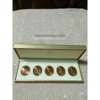 ราคา เหรียญรัชกาลที่ 9 หลังพุทธปัญจภาคีเนื้อทองแดง ครบชุด 5 เหรียญบรรจุอยู่ในกรอบเดิม (971)