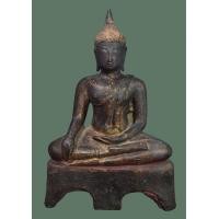 ราคา พระพุทธรูปสมัยสุโขทัย สกุลช่างกำแพงเพชร อายุการสร้างดีประมาณ500-600ปี ลงรักปิดทองเดิม หน้าตัก5นิ้ว ส