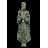 ราคา เทวรูปสมัยทวารวดีปางยืนแสดงธรรมสูง 3.5 นิ้ว(9 ซ.ม.) อายุราวพุทธที่12-13