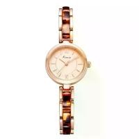 ราคา KIMIO นาฬิกาข้อมือผู้หญิง Casual Italy Design สาย Alloy Ceramic รุ่น K6219 สีน้ำตาล (MKP0320539)