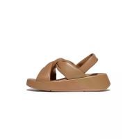 ราคา FitFlop™ รองเท้าแตะแบบรัดส้นผู้หญิง F-MODE KNOT SOFT-LEATHER B/S สี BROWN - 8 UK (MKP1887569)