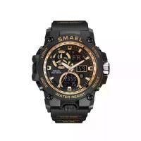 ราคา SMAEL นาฬิกาข้อมือผู้ชาย Sport Digital & Analog ฟังก์ชั่นครบ รุ่น SM8011 สีทอง (MKP0593982)