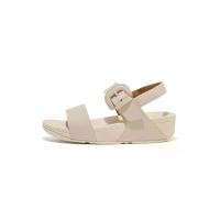 ราคา FitFlop™ รองเท้าแตะแบบรัดส้นผู้หญิง LULU COVERED-BUCKLE LEATHER รุ่น HH1-A20 สี BEIGE - 8 UK (GRMKPSP000238291)