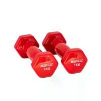 ราคา Irontec ดัมเบล 1 กิโล (1คู่) หุ้มยางไวนิล สีแดง (MKP1627492)