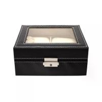 ราคา FANCYBOX ตู้นาฬิกาโชว์นาฬิกา หนัง PU ฝากระจกนาฬิกา ใส่นาฬิกา 6 เรือน สีดำ (MKP0640560)