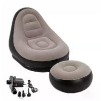 ราคา FLOAT ME SUMMER โซฟาเป่าลมพร้อมเบาะวางเท้า สีเทา (MKP0690498)