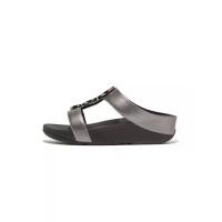 ราคา FitFlop™ รองเท้าแตะผู้หญิง HALO BEAD-CIRCLE METALLIC HBAR รุ่น HJ2-B06 สี BLACK - 3 UK (MKP1655994)