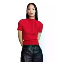 ราคา CALVIN KLEIN เสื้อยืดแขนสั้นผู้หญิง ทรง Slim สีแดง - XS (MKP1893919)