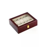 ราคา FANCYBOX ตู้นาฬิกาไม้ลามิเนต Luxury Design โชว์นาฬิกา สีแดงโอ๊คหรู ฝากระจกนาฬิกา ใส่นาฬิกา 10 เรือน สีแดง (MKP1840090)