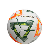 ราคา FBT FIVE STAR ลูกฟุตบอลหนังเย็บ หนังนุ่ม เบอร์ 5 31692 - เขียว-ส้ม