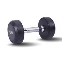 ราคา ดัมเบลยางกลม 7.5 kg 1 คู่ Rubber Fix Dumbells - Homefittools