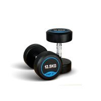 ราคา ดัมเบลยางกลม HFT 12.5 kg 1 คู่ Rubber Fix Dumbells - Homefittools