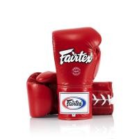 ราคา Fairtex Pro Competition Gloves - Locked Thumb (Leather) - Red