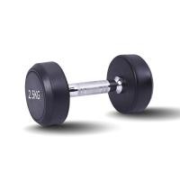 ราคา ดัมเบลยางกลม 2.5 kg 1 คู่ Rubber Fix Dumbells - Homefittools