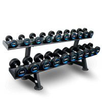 ราคา เซ็ตดัมเบล HFT 10 คู่ 2.5-25kg แบบกลม พร้อมแร็ค R103 - Homefittools