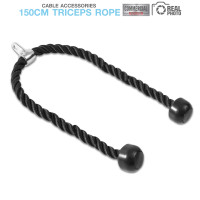 ราคา [PRE-ORDER 30 DAYS] Triceps Rope เชือกเล่นหลังแขน ขนาด 150cm (สีดำ)