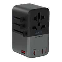 ราคา ADAPTER CHARGER (ที่ชาร์จ) AUKEY PA-TA09A TRAVEL MATE 100W GAN UNIVERSAL ADAPTER WITH USB PORTS (#1062000070) (68991)