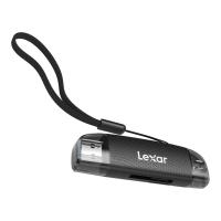 ราคา CARD READER (การ์ดรีดเดอร์) LEXAR DUAL-SLOT USB-A/C READER (BLACK) (LRW310X) (#1034000005) (69183)