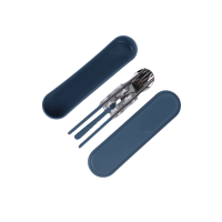 ราคา ซุปเปอร์ ล็อค ชุดช้อนส้อมและตะเกียบพร้อมกล่องเก็บ รุ่น 7006 สีฟ้า (352510729321444)