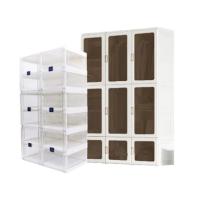 ราคา ซุปเปอร์ ล็อค ตู้เสื้อผ้าพับได้บานทึบประตู 9 บาน รุ่น 5695 + ตู้รองเท้าพับได้ 6 ชั้น รุ่น 5687 12 คู่ (601217002224617)